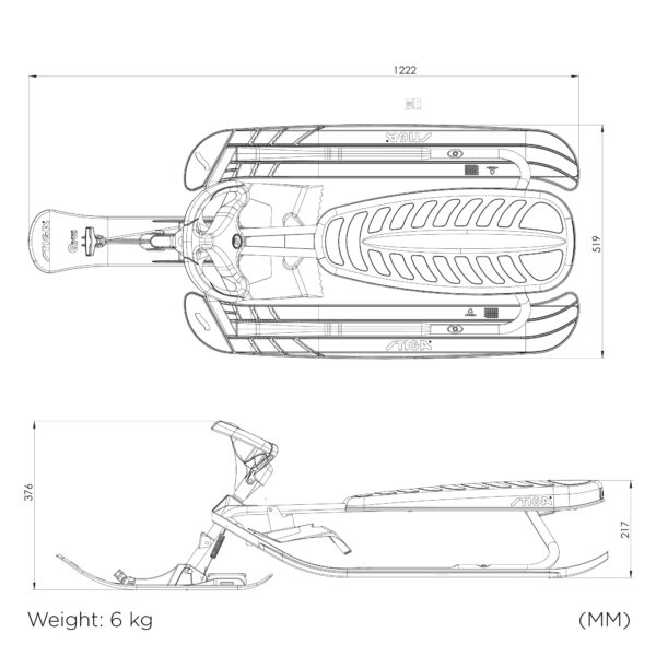 Roolikelk STIGA Curve grafiithall/sinine