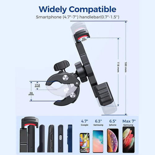 Telefonihoidik jalgrattale JOYROOM JR-ZS264, must