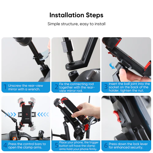 Telefonihoidik jalgrattale JOYROOM JR-ZS288, must