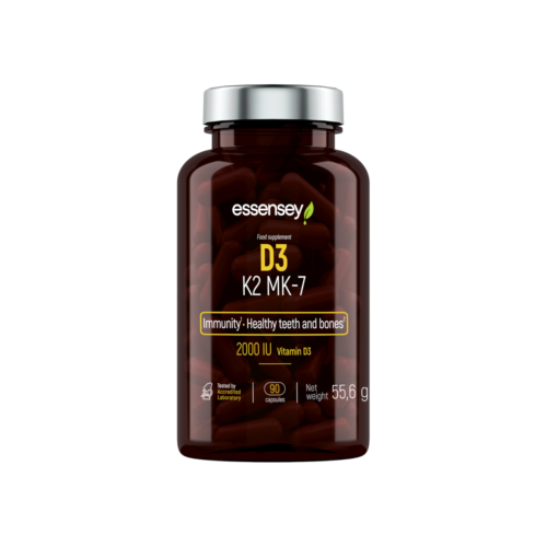 Vitamiin_Trec_VitD3K2MK-7-90cap Vitamiinikapslid TREC ESSENSEY Vit. D3 + K2 (MK-7), 90 kapslit