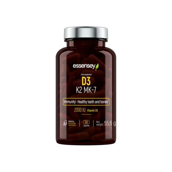 Vitamiin_Trec_VitD3K2MK-7-90cap Vitamiinikapslid TREC ESSENSEY Vit. D3 + K2 (MK-7), 90 kapslit