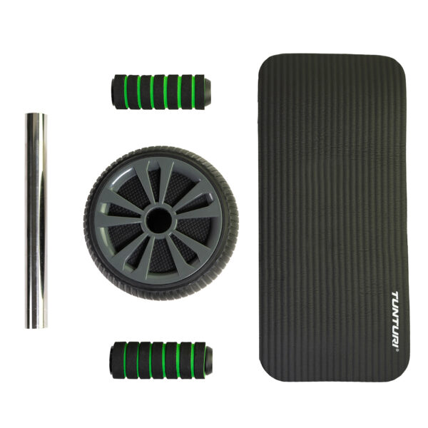 Kõhulihaste treeningrull TUNTURI Pro Exercise Wheel Deluxe, põlvematiga