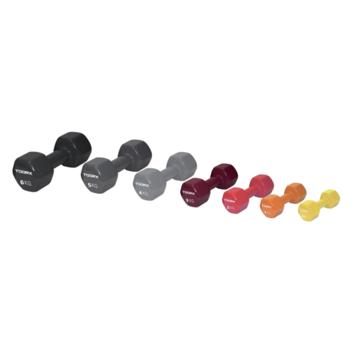 hantel_Toorx_VinylDumbbell Hantel TOORX Vinyl Dumbbell, tumepunane, 3 kg