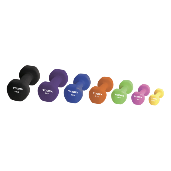 Hantel TOORX Neoprene Dumbbells, punane, 3 kg