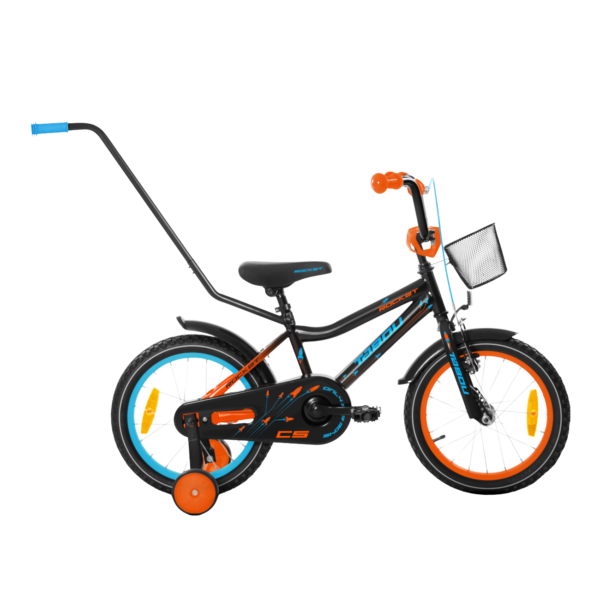 Laste jalgratas TABOU Rocket CS, 16" must/oranž