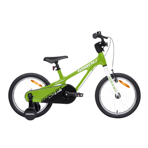 lastejalgratas_Tabou_RocketLiteMG_2025-rohelinevalge Ülikerge laste jalgratas TABOU Rocket Lite MG, 16" roheline/valge
