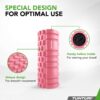 Massažirull TUNTURI Yoga Grid Foam Roller, 33cm, Rose Gold