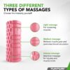 Massažirull TUNTURI Yoga Grid Foam Roller, 33cm, Rose Gold