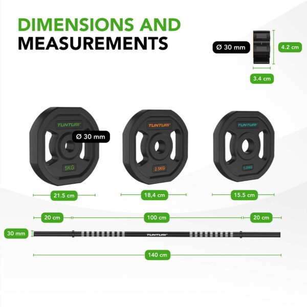 Tõstekangikomplekt TUNTURI PRO Aerobic Pump Set 20 kg