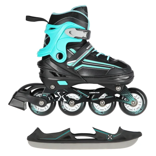 uisud_2in1_NilsExtreme_NH18190-BlackBlue-3 2in1 (rull)uisud NILS EXTREME NH18190 In-line Skates/Hockey Ice Skates, M (34-38) Black/Blue