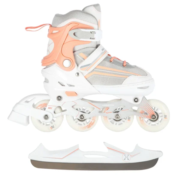 uisud_2in1_NilsExtreme_NH18190-WhitePink-3-2 2in1 (rull)uisud NILS EXTREME NH18190 In-line Skates/Figure Ice Skates, L (39-43), White/Pink