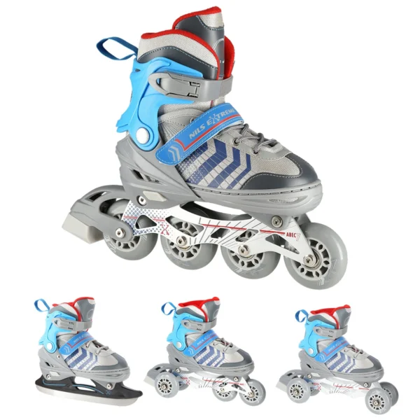 uisud_4in1_NilsExtreme_NH18192-GreyBlue-14 4in1 (rull)uisud NILS EXTREME NH18192 In-line Skates/Hockey Ice Skates, L (39-43), Grey/Blue