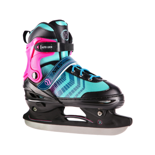 4in1 (rull)uisud NILS EXTREME NH18192A In-line Skates/Hockey Ice Skates, M (34-38), Black/Violet