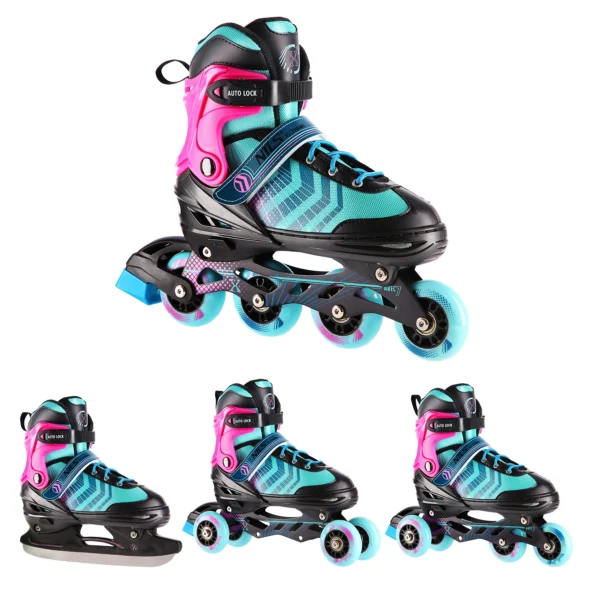 uisud_4in1_NilsExtreme_NH18192A-BlackViolet-7-1 4in1 (rull)uisud NILS EXTREME NH18192A In-line Skates/Hockey Ice Skates, M (34-38), Black/Violet