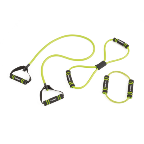 Võimlemiskummide komplekt TOORX Set of Elastics with Soft Touch Handles, roheline