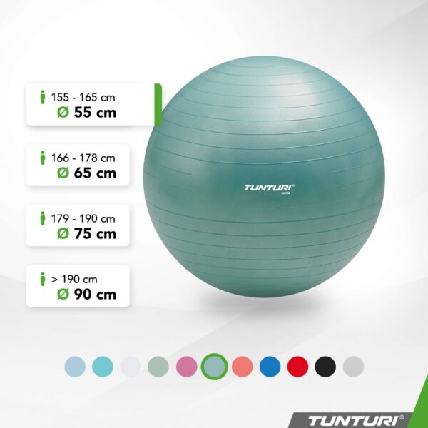 voimlemispall_Tunturi_Gymball_55cm_AntiBurst-Petrol-2-1 Võimlemispall TUNTURI Gymball 55cm, Anti-Burst, Mint